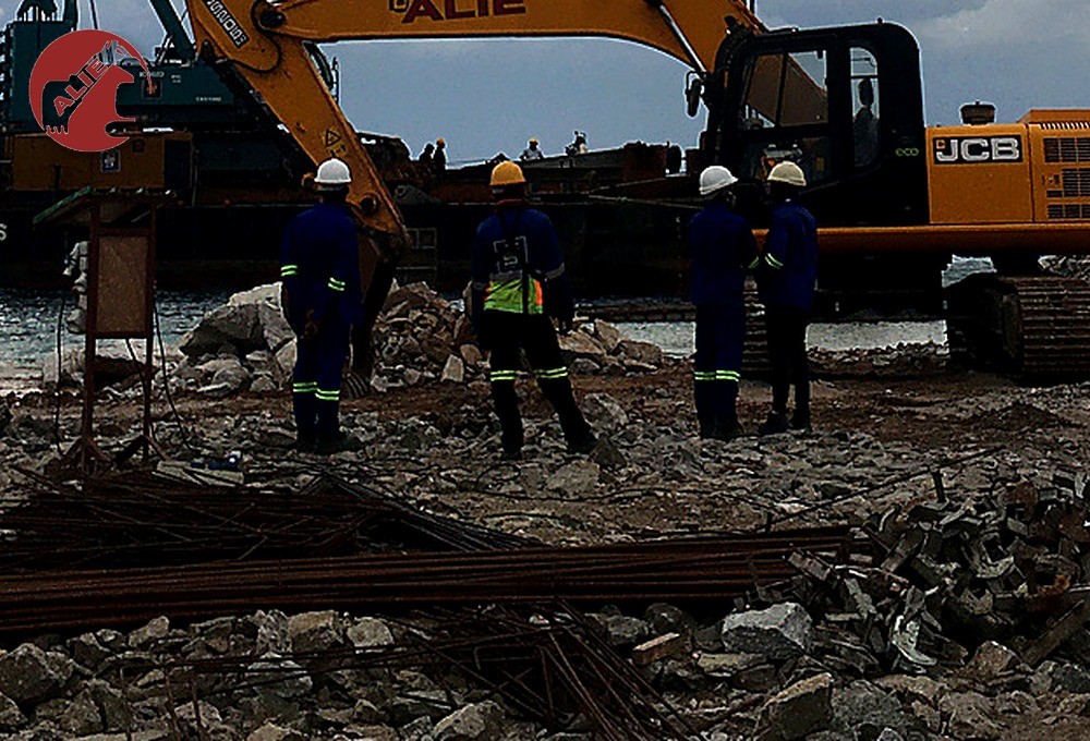 ALIE aggregate supply and rock material on site
