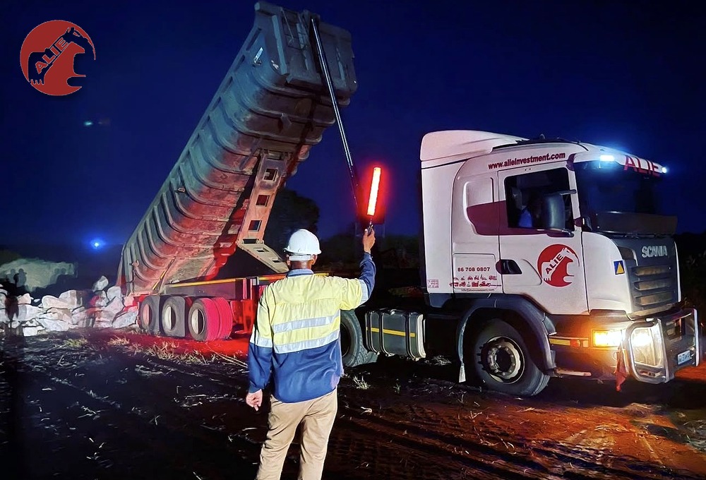 ALIE dump trucks and branded fleet